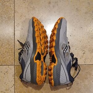 Saucony Off-Road Sneakers in Gray and Orange